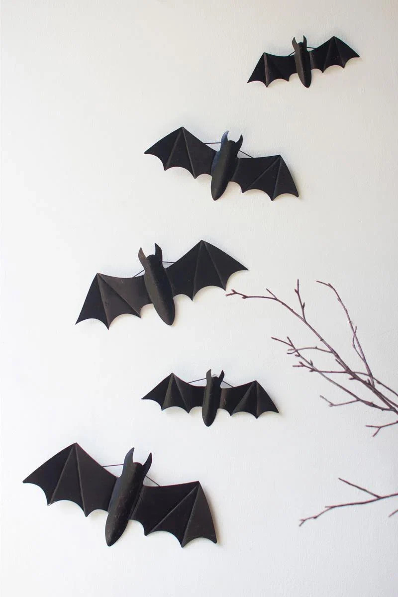 Ivy Bronx SET OF FIVE BLACK METAL BATS - ONE EACH SIZE | Birch Lane | Birch Lane