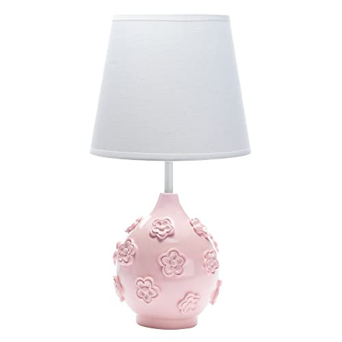Lambs & Ivy Signature Botanical Baby Pink Floral Nursery Lamp with Shade & Bulb | Amazon (US)