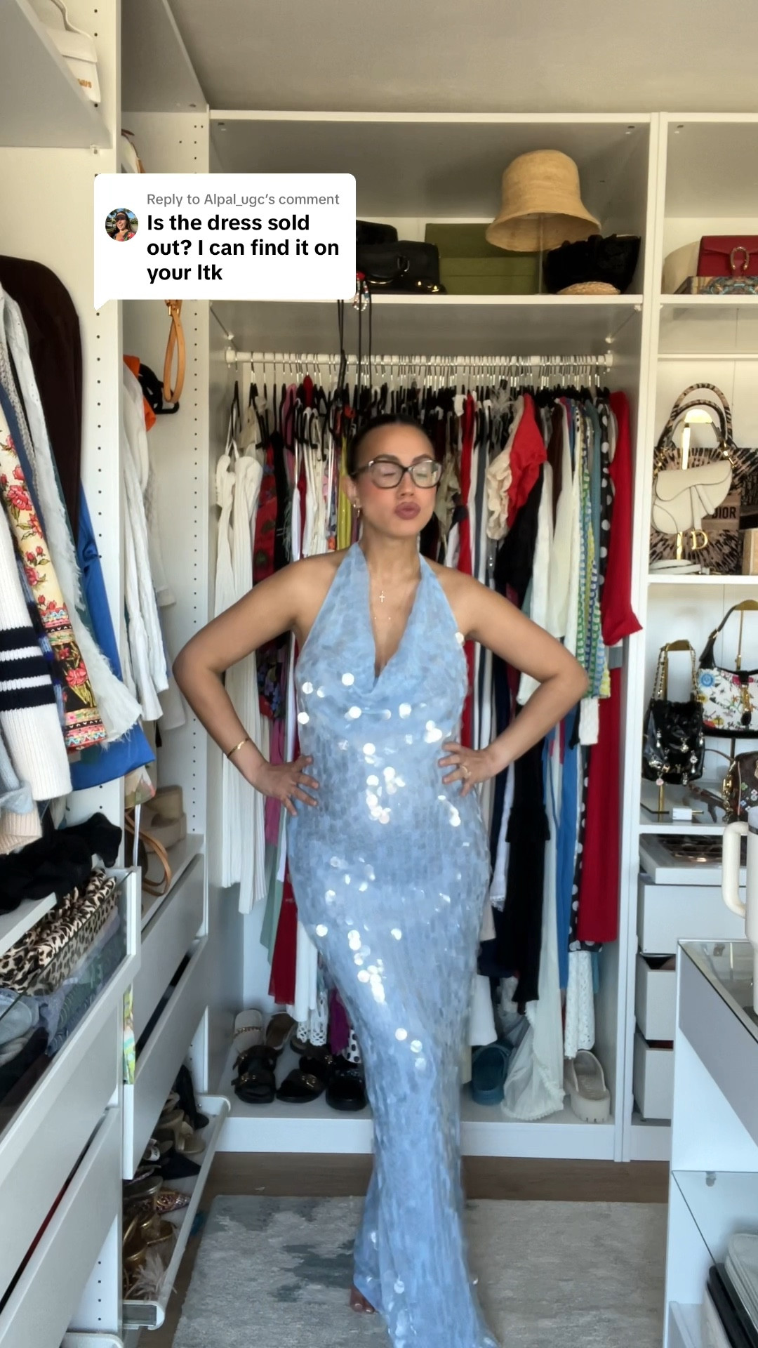 Bump friendly sequin dress 