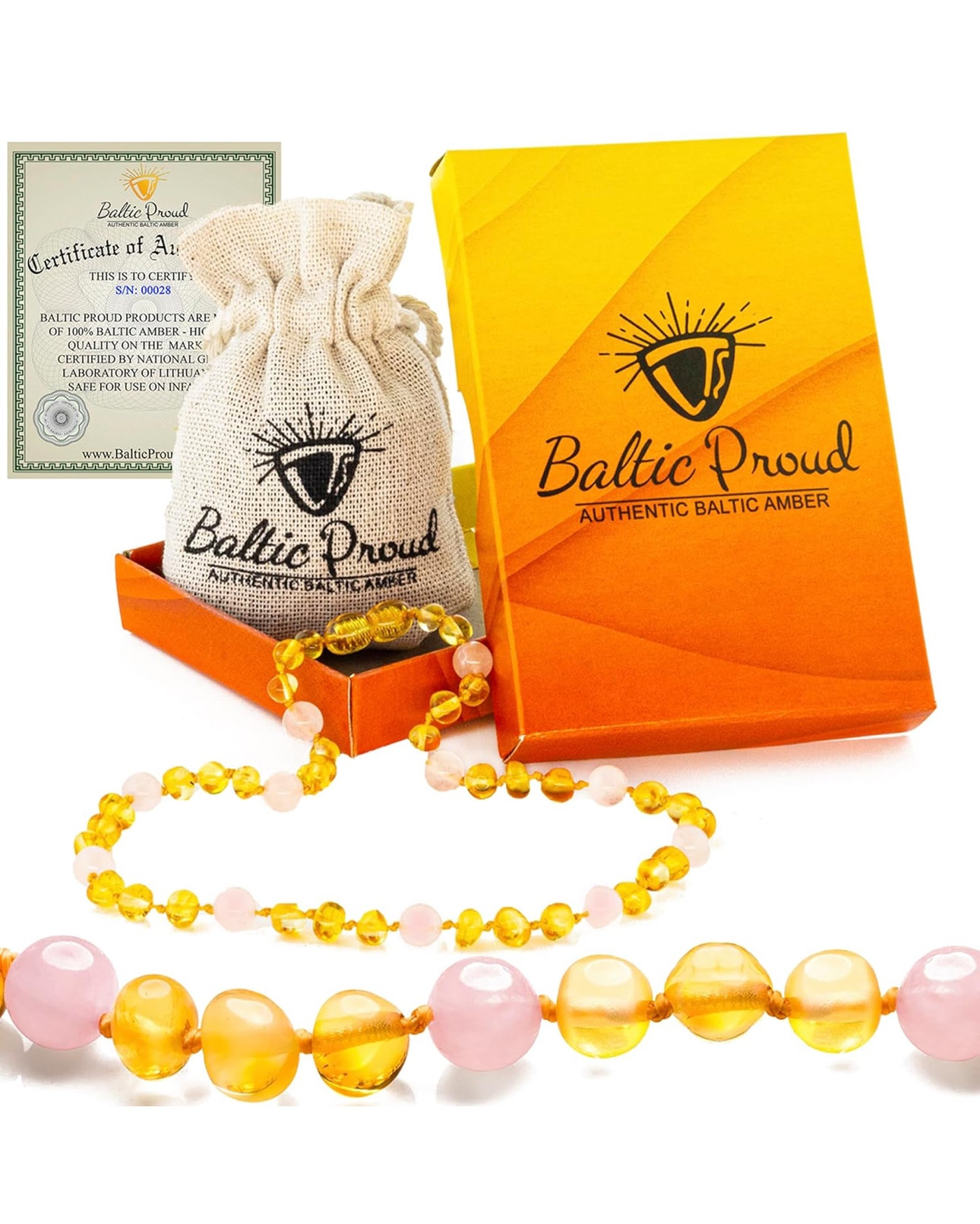 Baltic Proud Amber Necklace (Unisex Honey Rose Polished 12.5 Inches) - Certified Premium Quality Raw Baltic Sea Amber

#LTKBaby #LTKFindsUnder50 #LTKKids