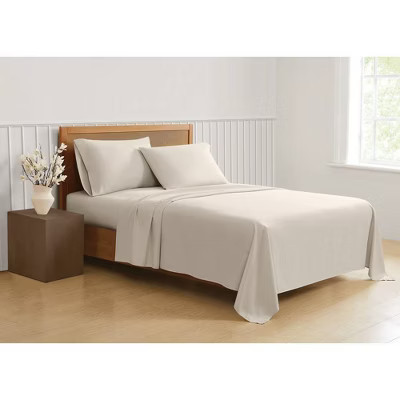 Truly Soft Full 4pc Green Solid Sheet Set Beige | Target