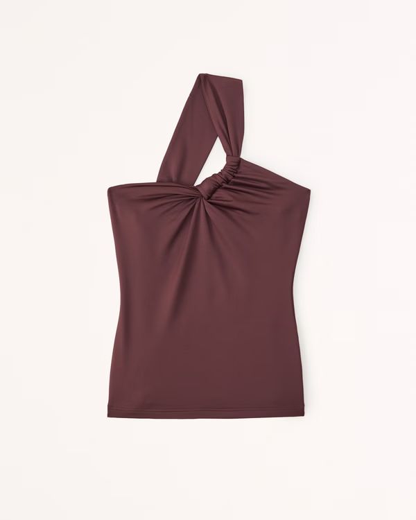 Sleek Seamless Fabric One-Shoulder Twist Top | Abercrombie & Fitch (US)