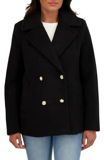 Sebby Bouclé Peacoat in Black at Nordstrom Rack, Size Small | Nordstrom Rack