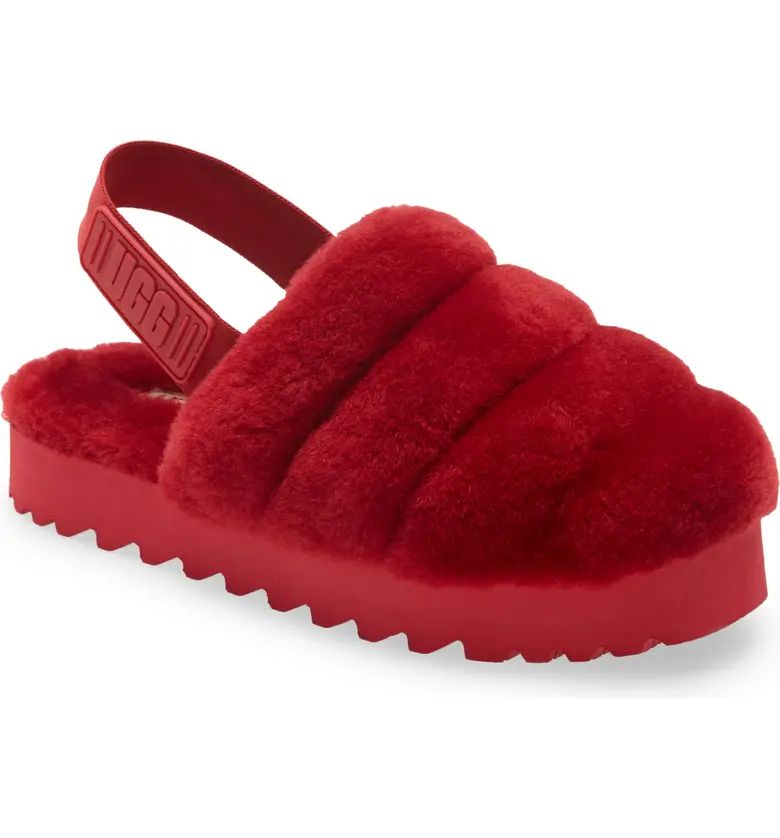 Super Fluff Genuine Shearling Slingback Slipper | Nordstrom