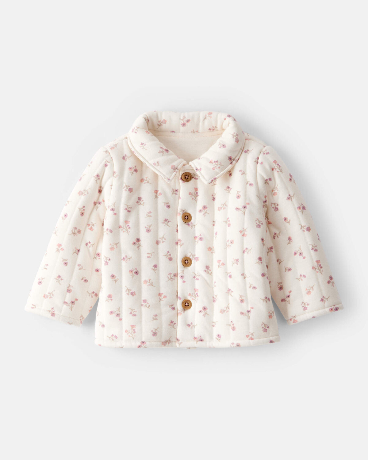 Baby Girl Floral Quilted Sweater - CreamWrite a review | Carter's Inc
