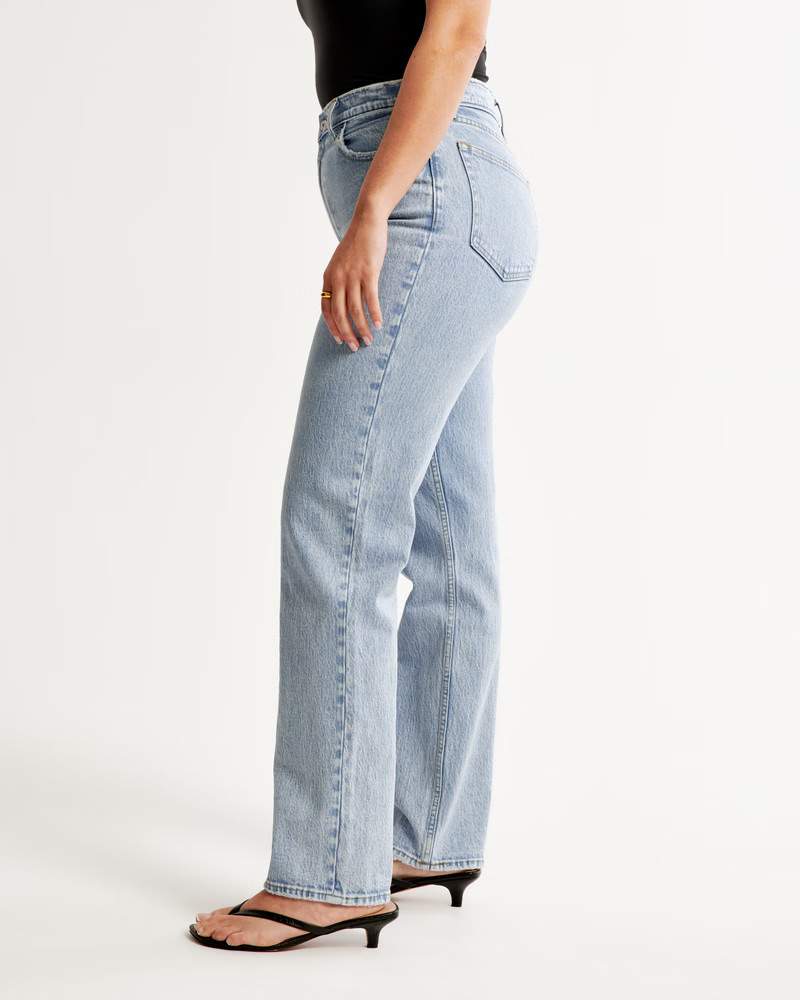 Curve Love Ultra High Rise 90s Straight Jean | Abercrombie & Fitch (US)