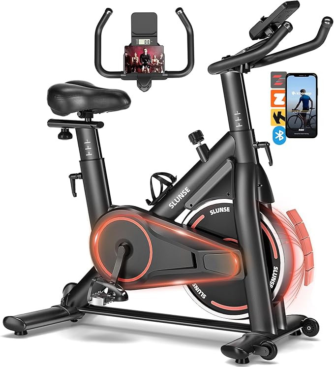 Exercise Bike, Magnetic Resistance Stationary Bikes for Home with App Compatible, Silent Indoor C... | Amazon (US)