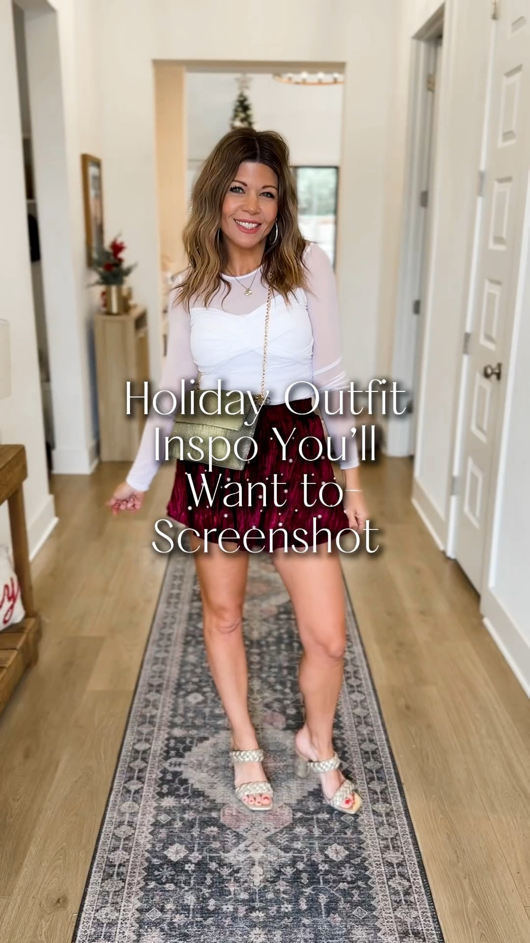 From classic black-and-white holiday chic to the prettiest pop of velvet red… serving two totally different holiday looks and loving them both. ❤️✨ Wearing a size Small in everything. 

#LTKootd #LTKHoliday #LTKGiftGuide