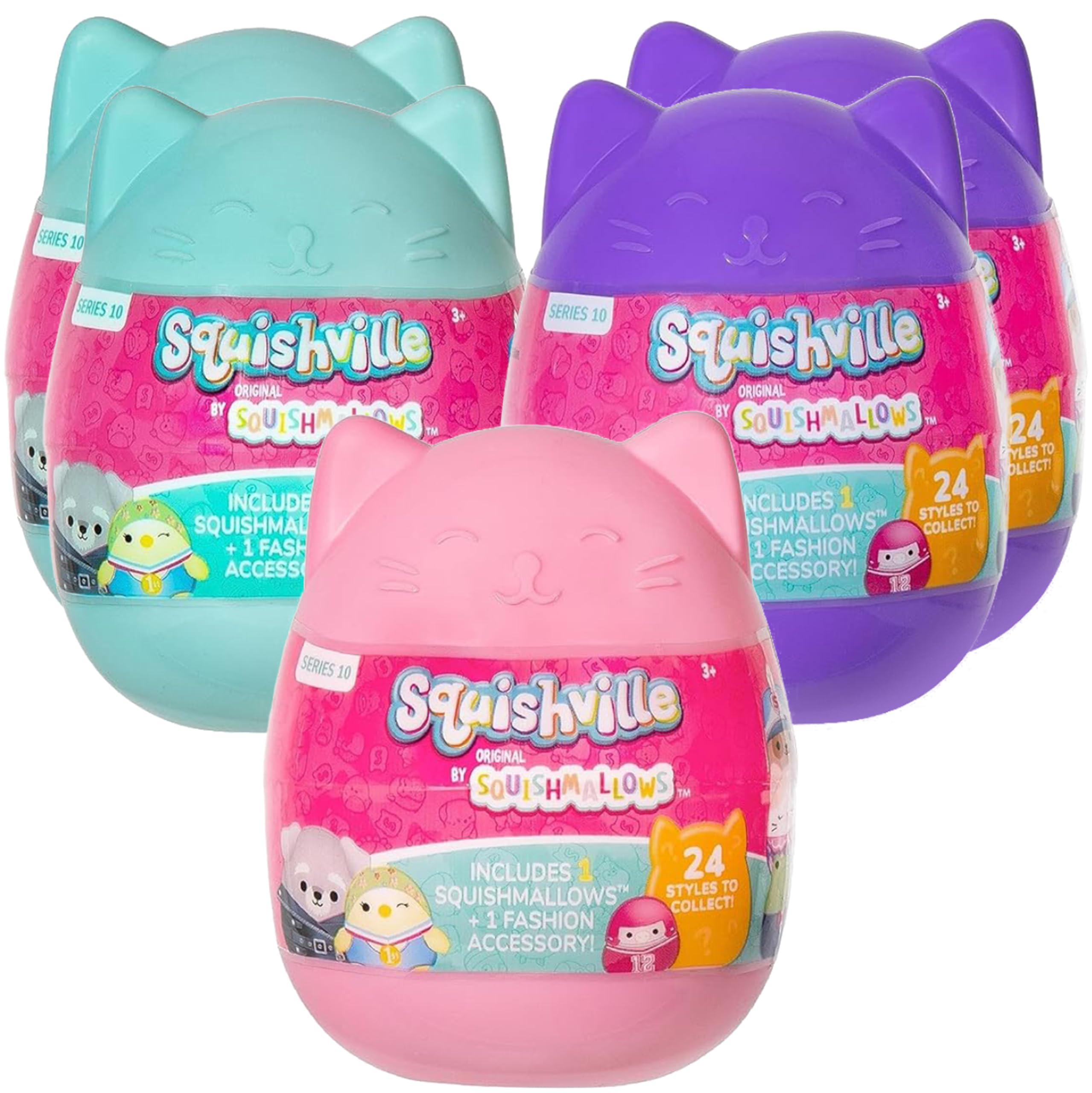 Squishmallows Squishville Series 10 Mini Mystery Plush (5 Pack) Official Jazwares Plush - Collectible Soft & Squishy Blind Capsules - Styles May Vary - Stocking Stuffer Gift for Boys, Girls & Kids | Amazon (US)