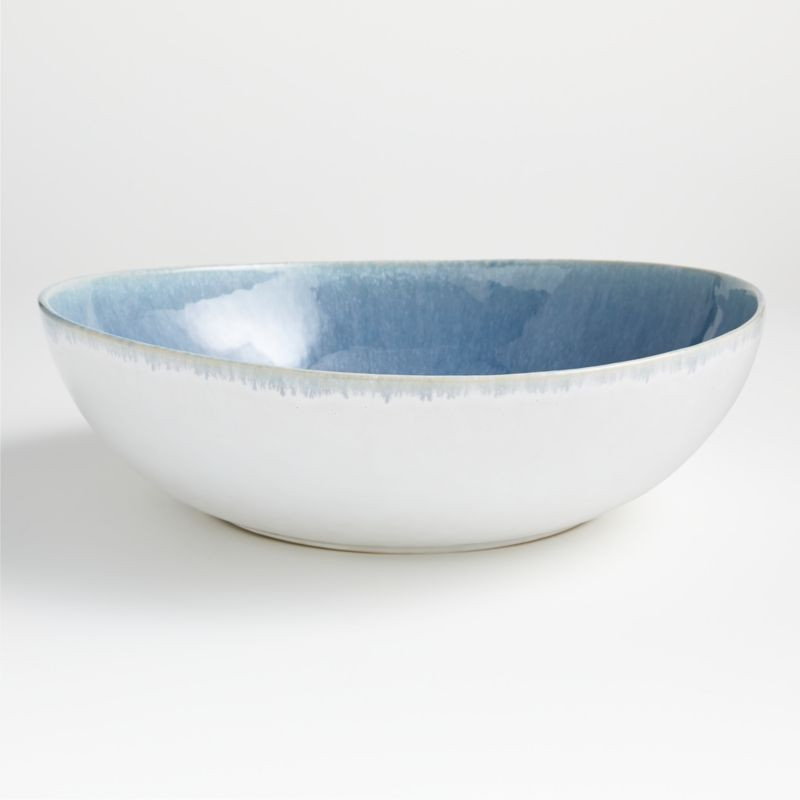 Caspian Blue Reactive Glaze Serving Bowl + Reviews | Crate and Barrel | Crate & Barrel