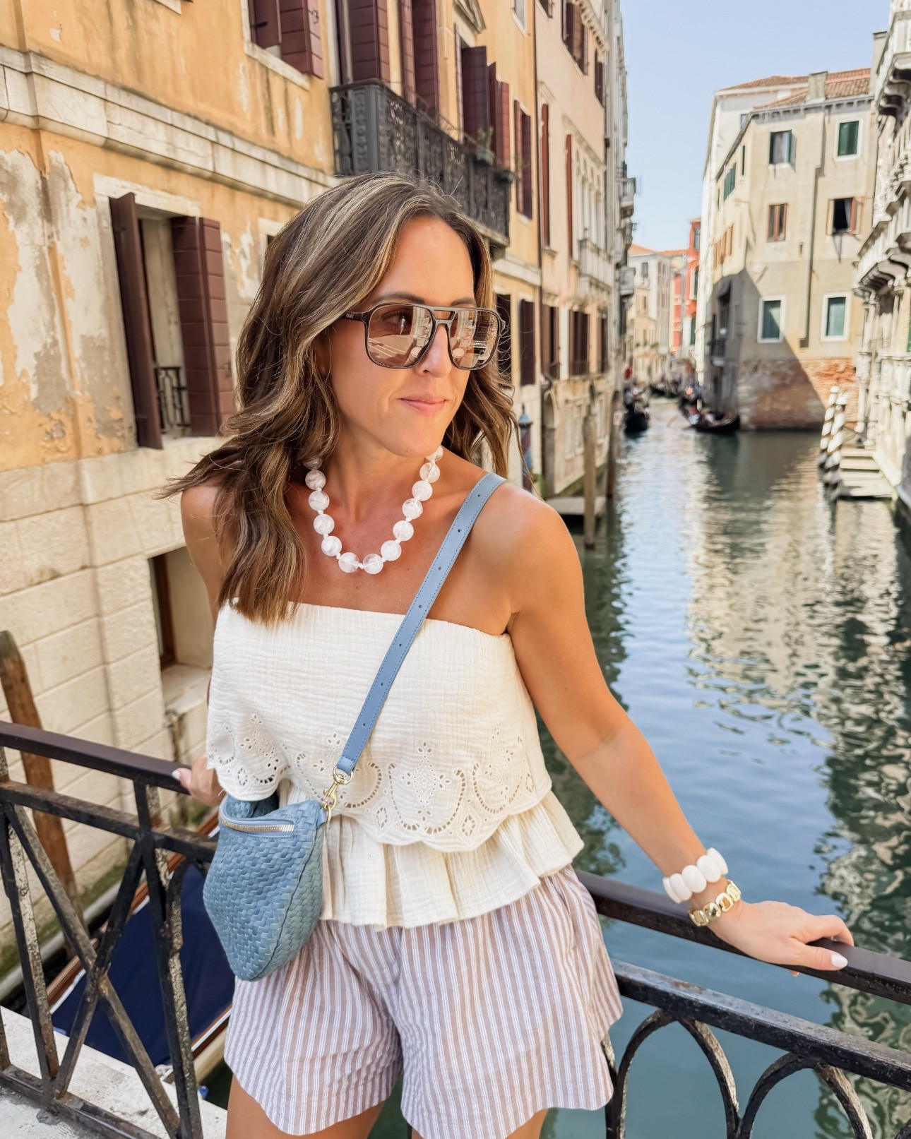 Just arrived in Venice.
XS top
XS shorts. Could do XXS

#LTKootd #LTKmomlife #LTKTravel