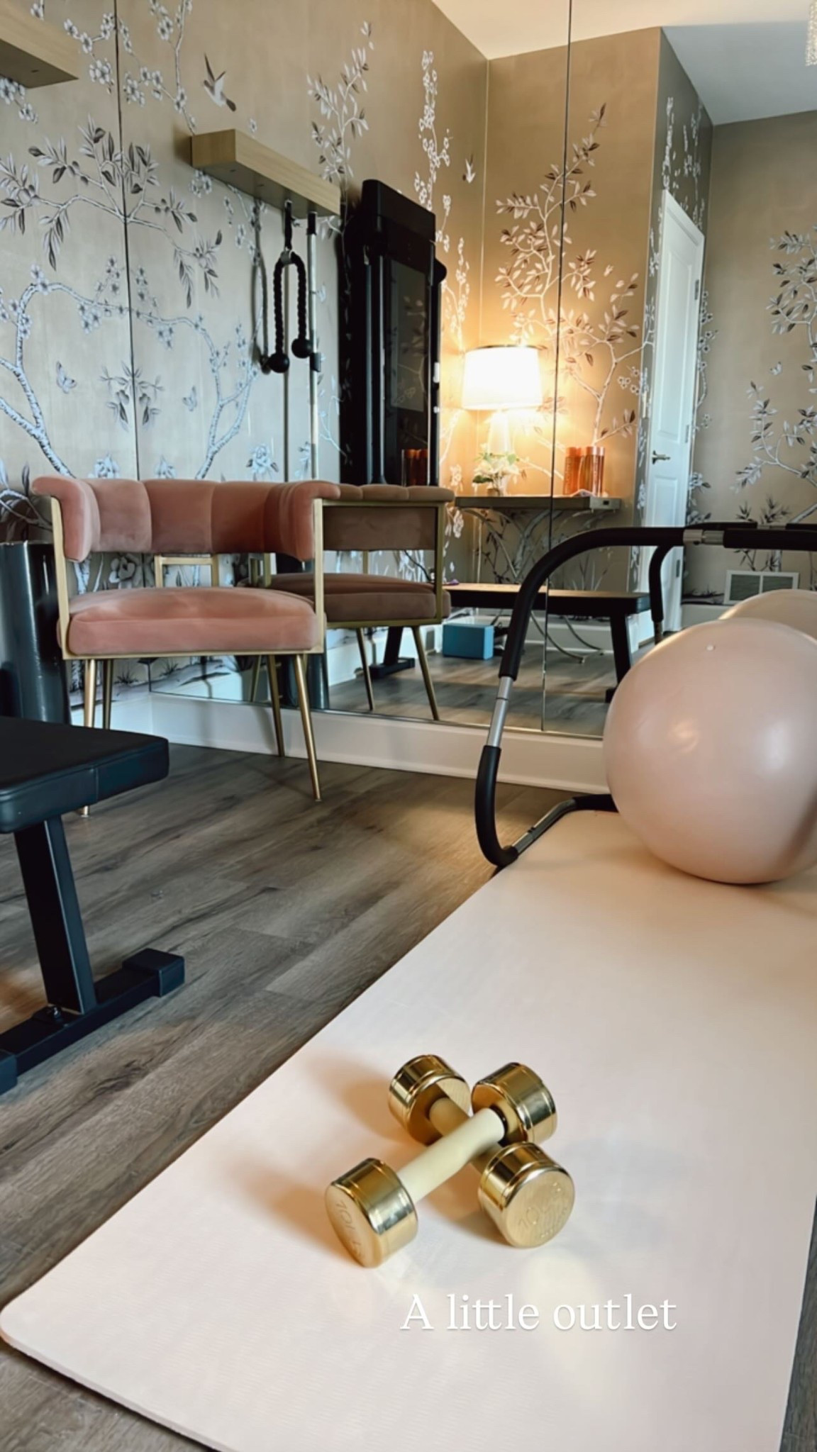 Peel and stick wallpaper that made my gym room look elevated, elegant and glam! Mine is the Blush color 

#LTKSeasonal #LTKHome