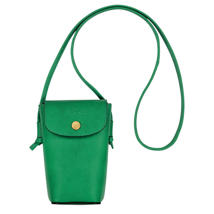 Phone case with leather lace Épure Green (34193HYZ129) | Longchamp US | Longchamp