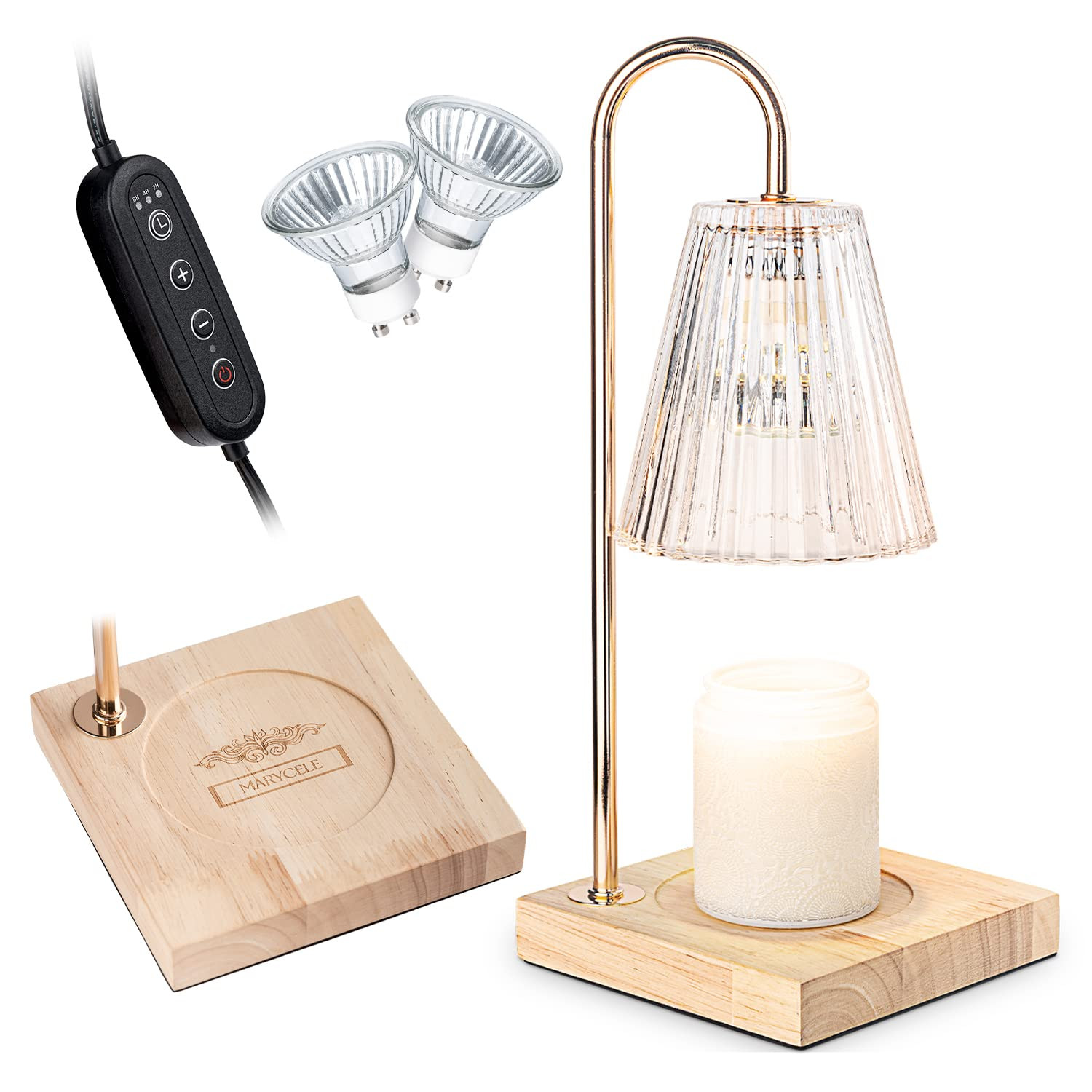 Candle Warmer Lamp, Vintage Candle Lamp Warmer, Electric Candle Warmer with 2 Bulbs, Wax Melt Warmer | Amazon (US)