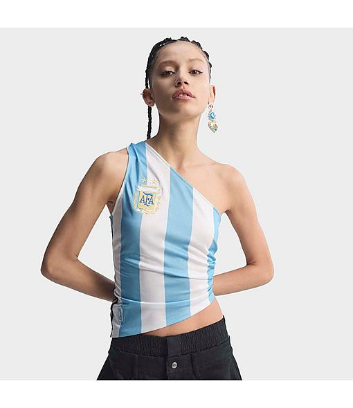 adidas Women's Originals Argentina Reconstructed Bringback Jersey in White Size: Small | Finish Line (US)