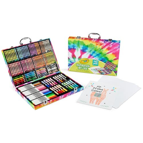 Crayola Inspiration Art Case Coloring Set - Tie-Dye (140ct), Art Supplies Set For Kids, Travel Drawing Kit, Holiday & Christmas Gift for Girls & Boys, Ages 5+ [Amazon Exclusive] | Amazon (US)