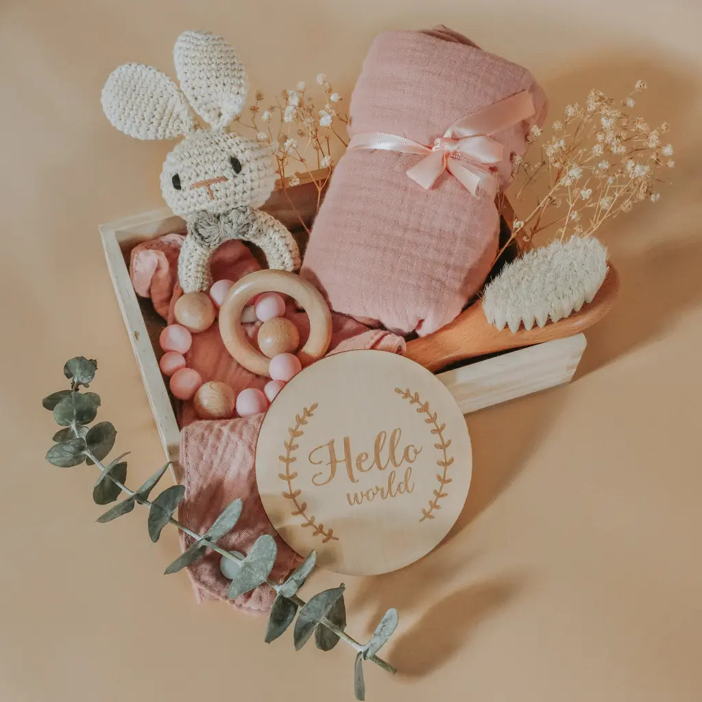 embé Newborn Baby Shower Gift Set in Pink Bunny at Nordstrom | Nordstrom