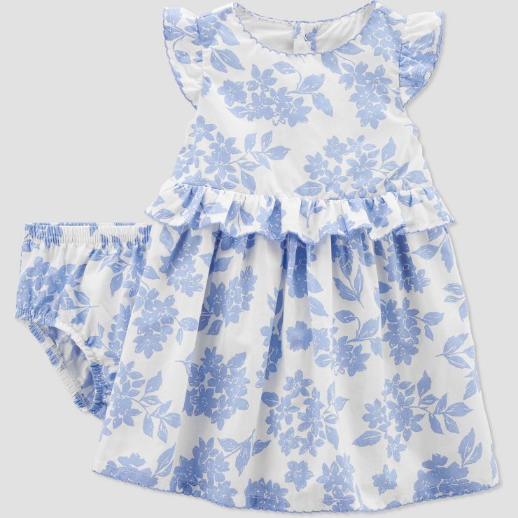 Carter's Just One You® Baby Girls' Floral Dress - Blue | Target
