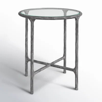 Evelynn Glass Cross Legs End Table | Wayfair North America