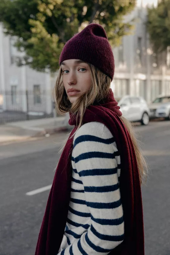 RIBBED KNIT BEANIE HAT | Zara UK