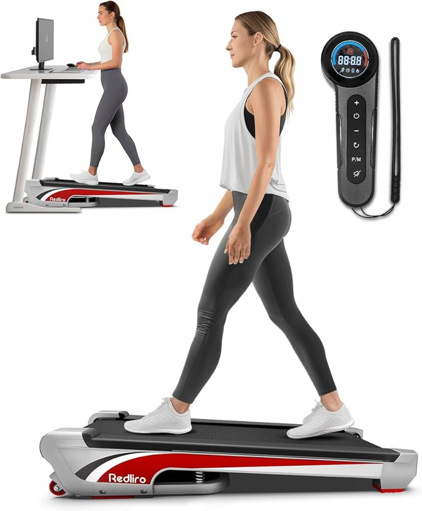 Redliro Walking Pad Treadmill with 6% Incline, Under Desk Treadmill 350+ lb Capacity Portable for... | Amazon (US)