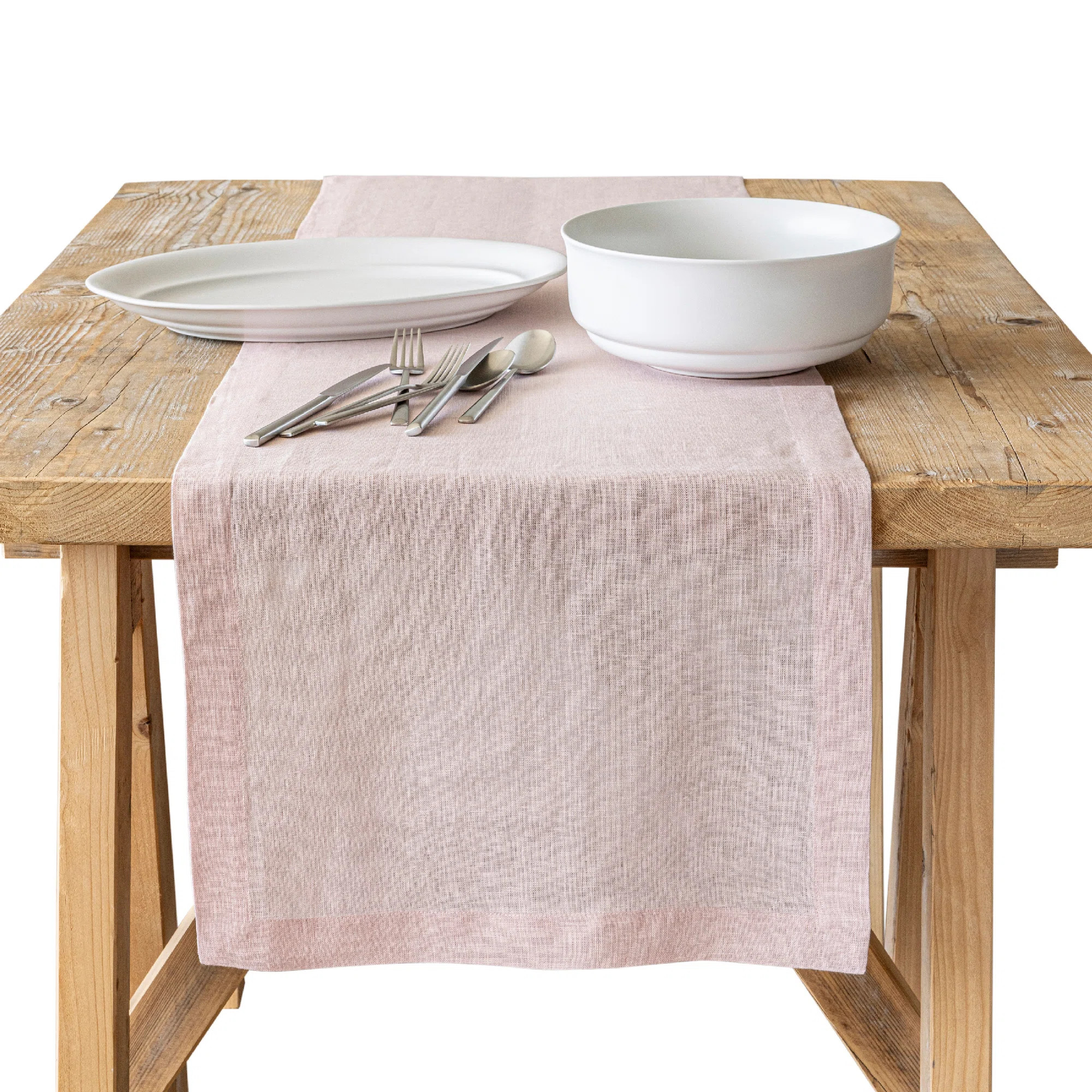 over&back Washed 100% Linen Table Runner - Machine Washable | Wayfair North America