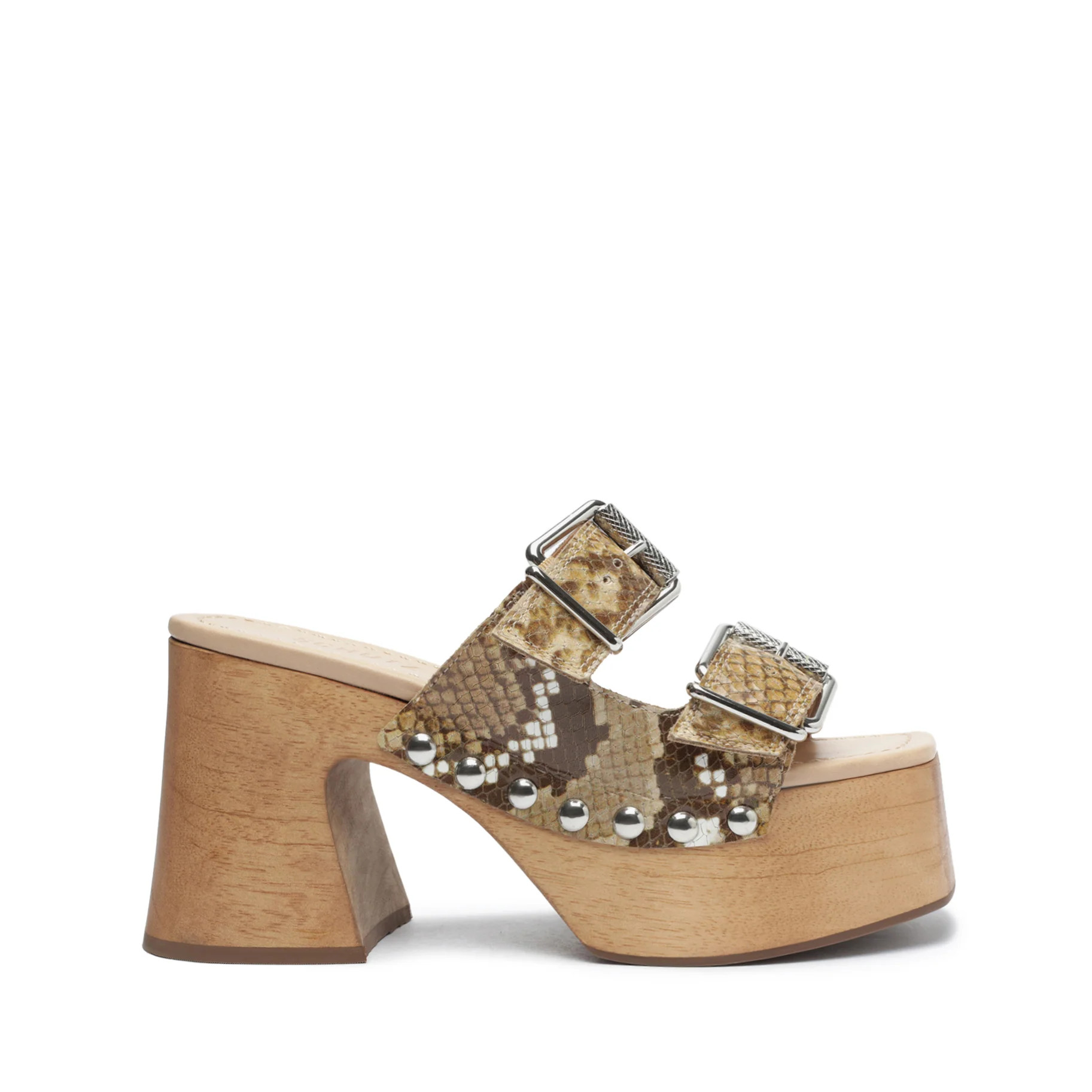 Kayleigh Snake-Embossed Leather Sandal | Schutz Shoes (US)