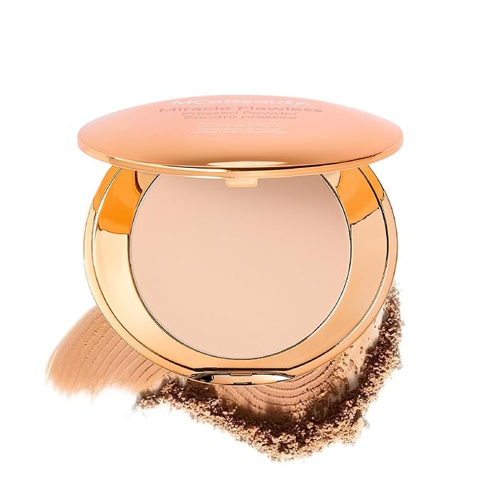 MCoBeauty - Miracle Flawless Pressed Powder - 1 Light Shade - Compact Setting Powder with Rose Fl... | Amazon (US)