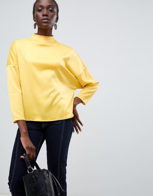 Vero Moda Aware high neck satin top | ASOS US