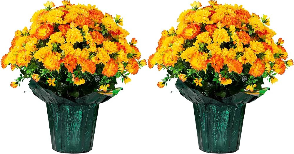 Sympathy Silks Artificial Flowers Weighted Pot Bouquet Decoration - Height 18"-20" - Fade Resista... | Amazon (US)