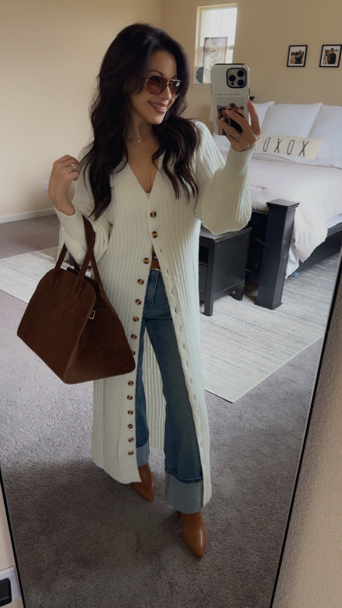 A cardigan than can be styled so many ways and is petite friendly. Where it as a sweater like I am here or a dress with a belt or fully opened with a pair of jeans or  however you feel most comfortable. 

#LTKOver40 #LTKPetite #LTKootd