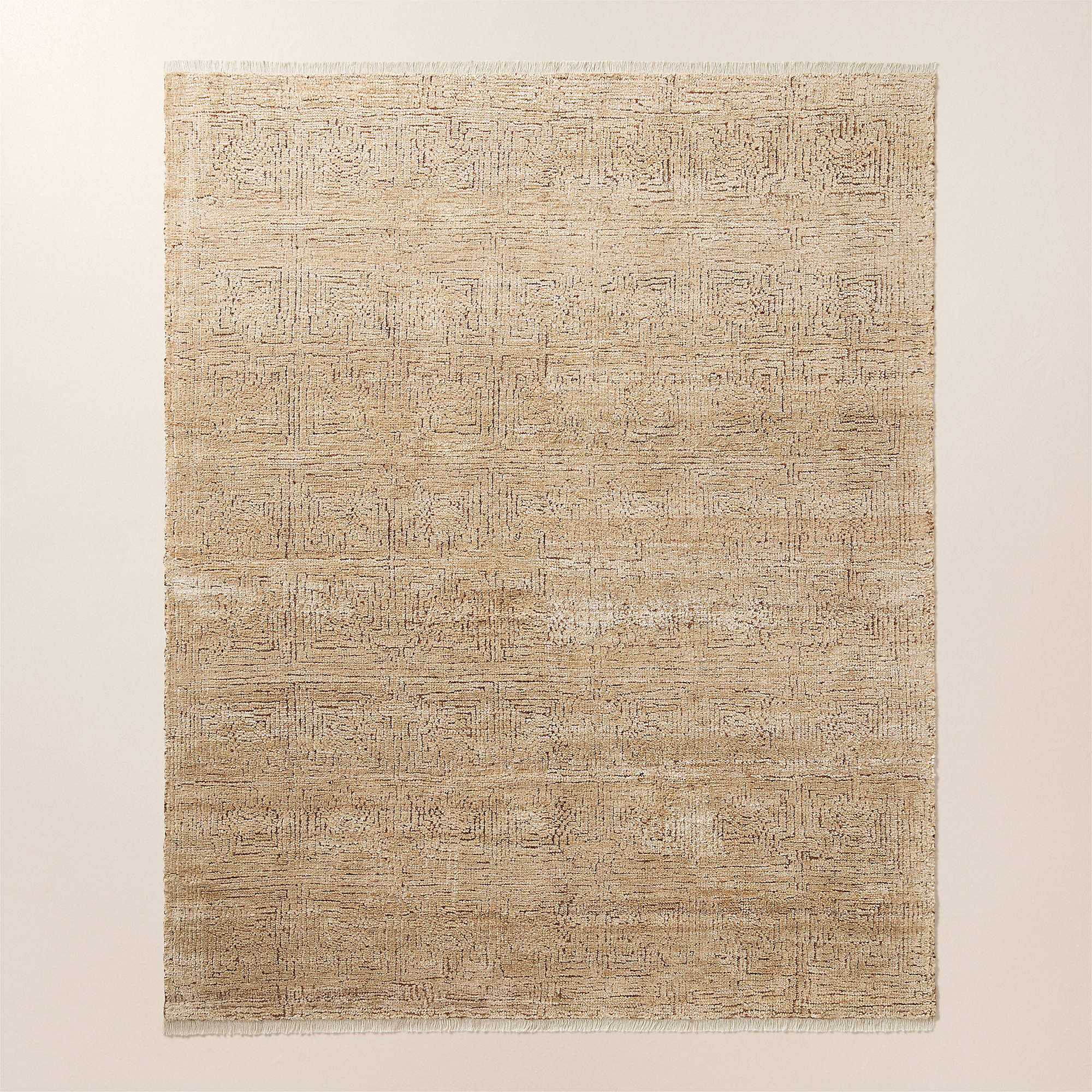 Selo Hand-Knotted Black and White Viscose Area Rug 9'x12' | CB2 | CB2