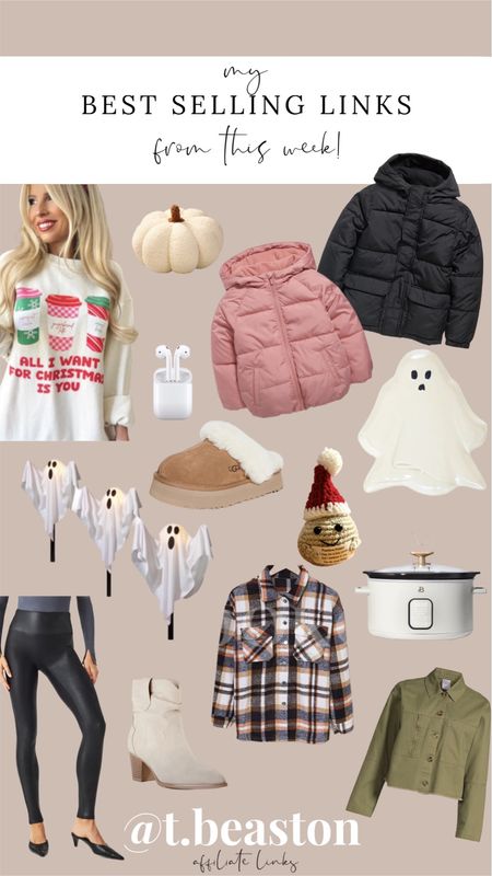 My best selling links from this week! Old navy kids puffer jackets on sale, ghost plate, Macy Blackwell pink lily collection, uggs, Spanx, crockpot 

#LTKHolidaySale #LTKHoliday #LTKSeasonal