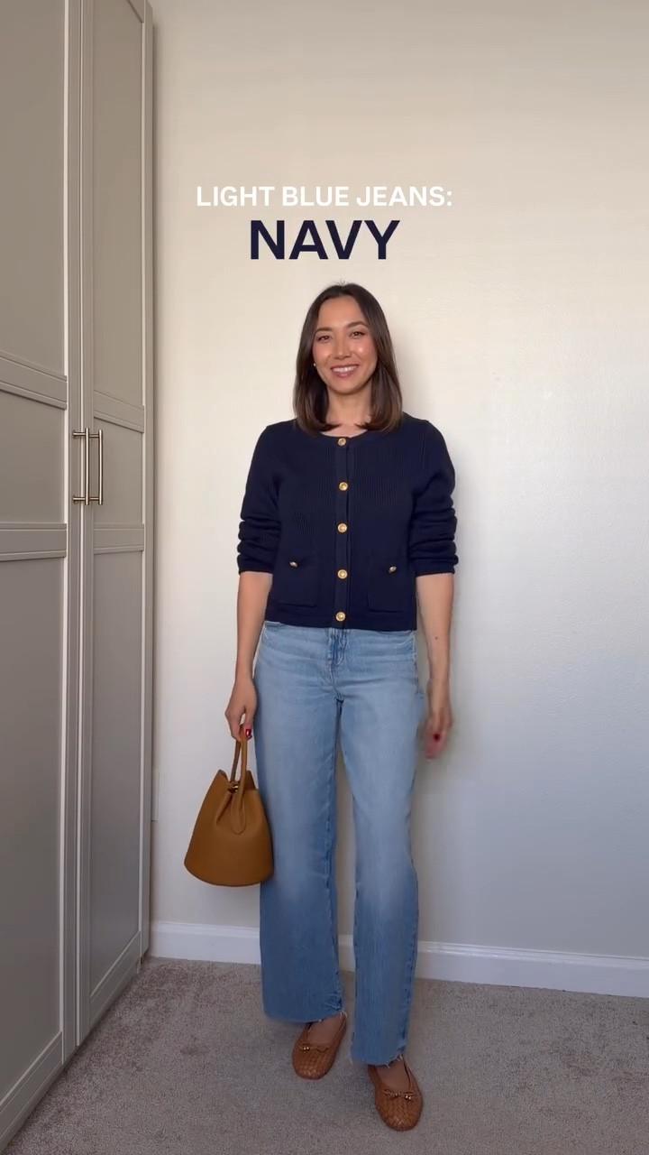 Light blue jeans color combos pt 1

#LTKSeasonal #LTKootd