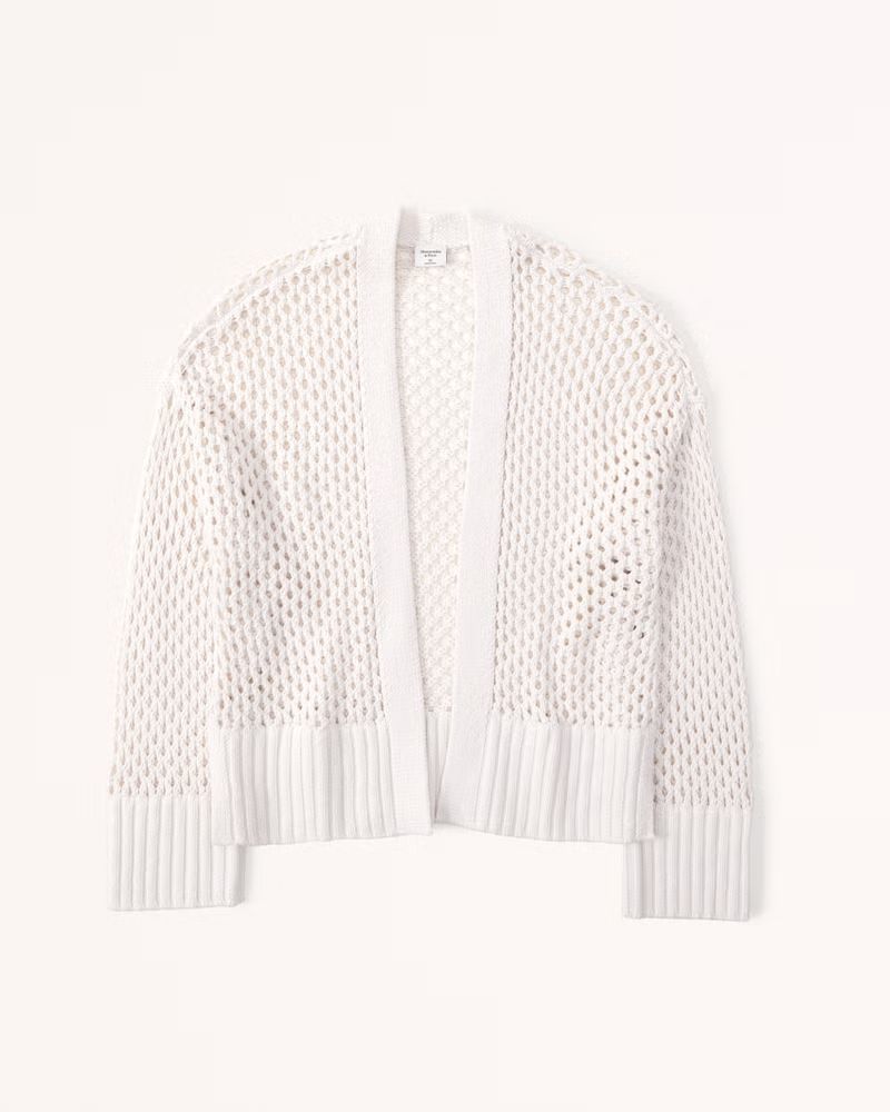 Mesh Stitch Non-Closure Cardigan | Abercrombie & Fitch (US)