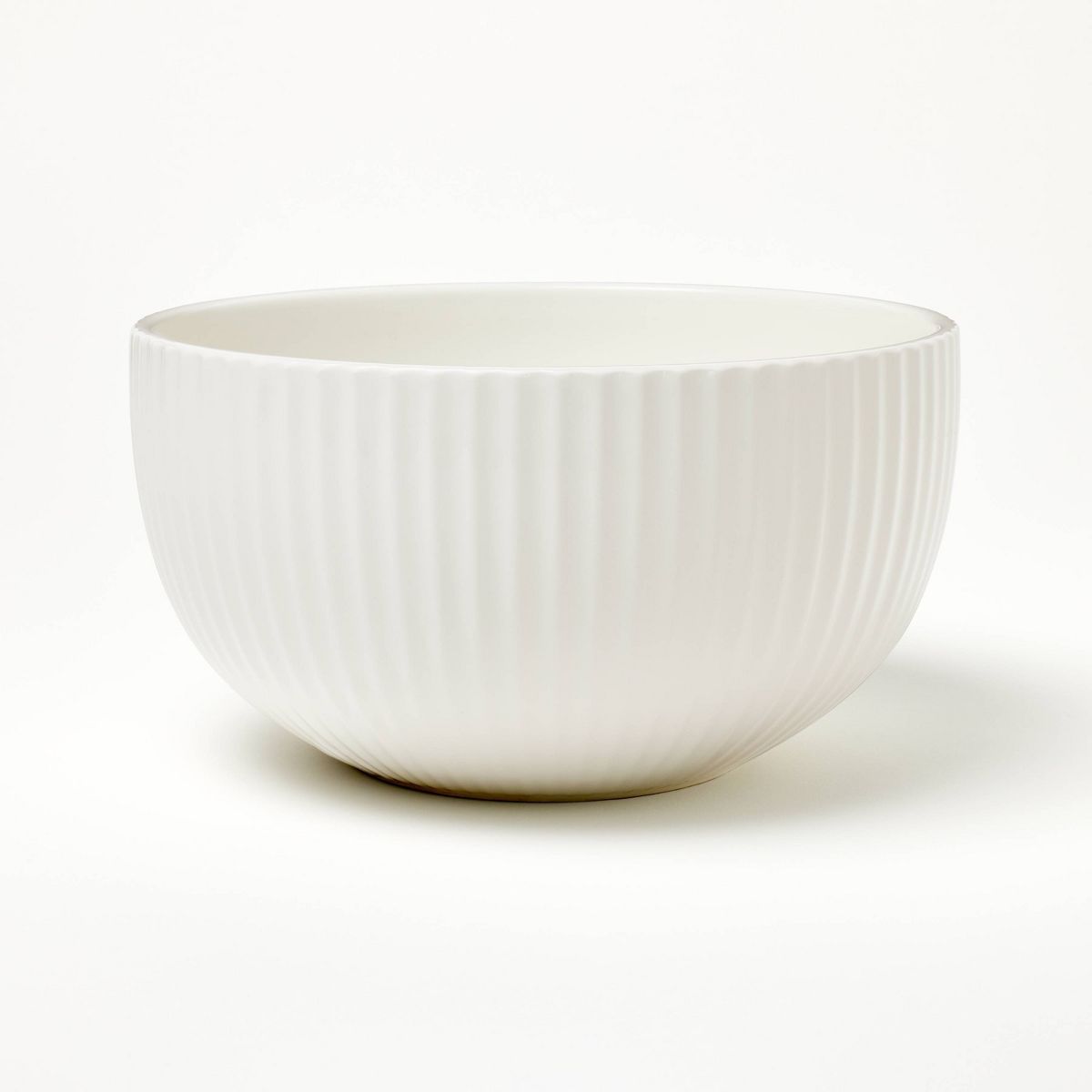 Earthenware Ribbed Mixing Bowl Cream - Figmint™ | Target