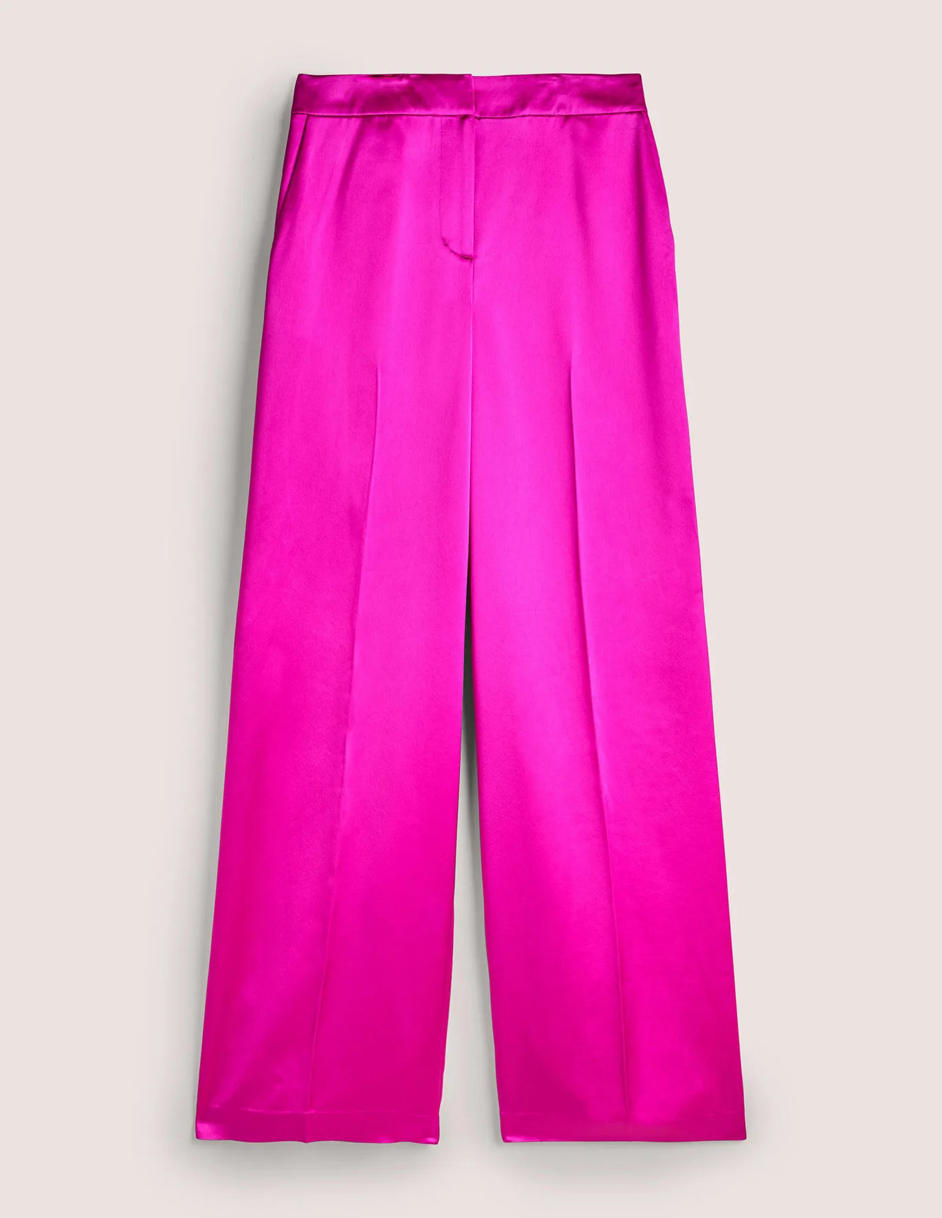 Satin Wide Leg Trouser - Fuchsia Satin | Boden (US)