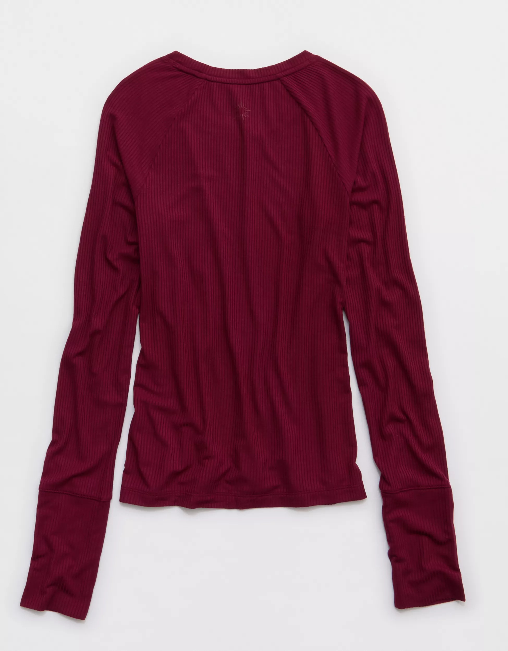 OFFLINE By Aerie Thumbs Up Fitted Ribbed T-Shirt | Aerie