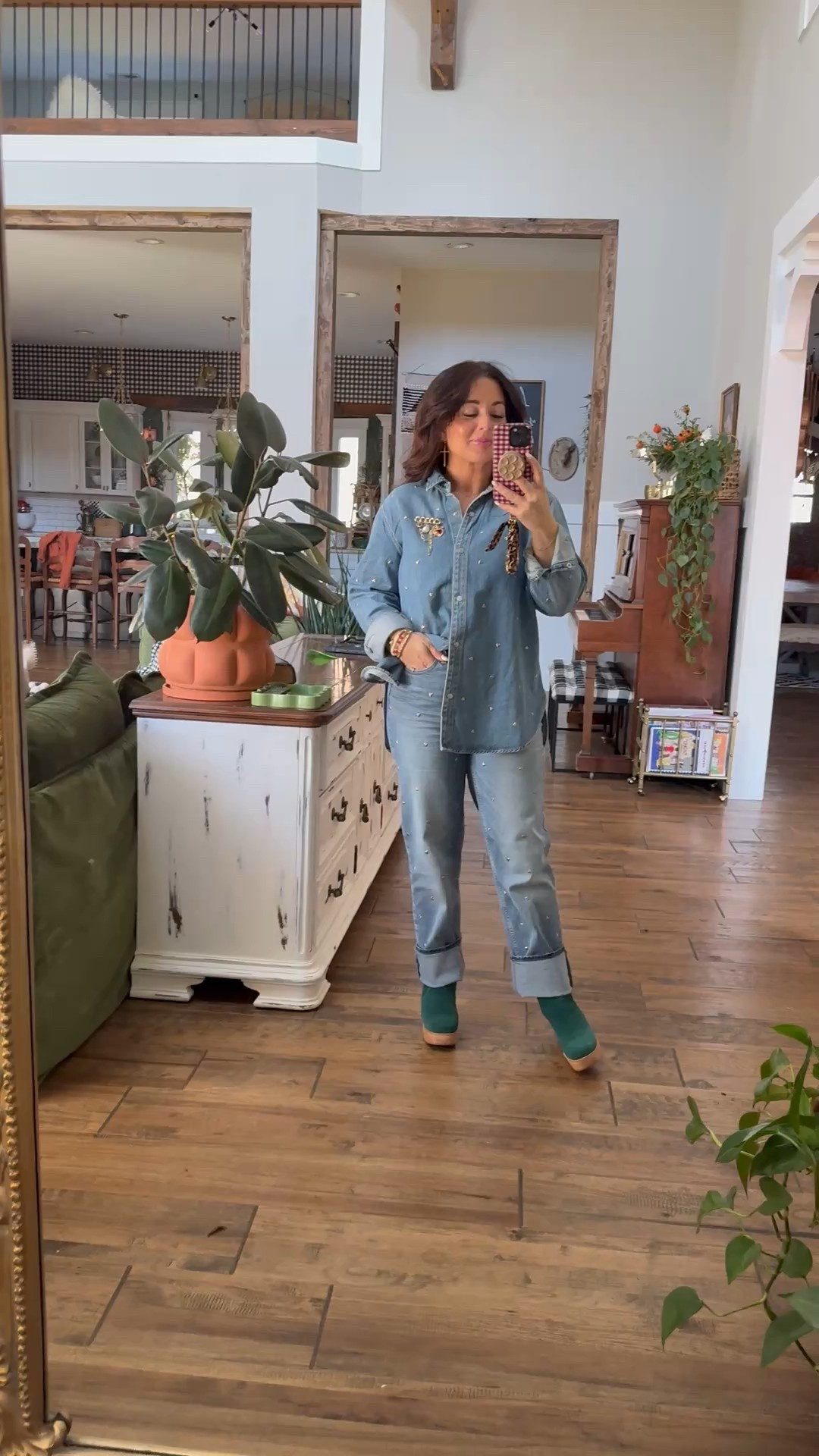 Valentine’s Day night outfit of the day… Winter denim in denim it has cute heart embellishment true to size @target 

#LTKPetite #LTKootd #LTKmorningroutine