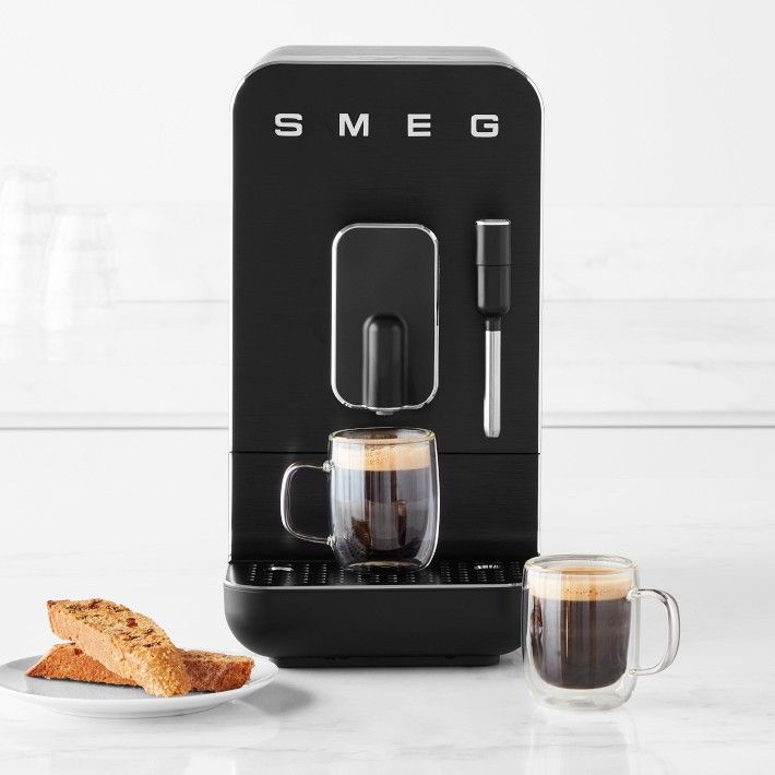 SMEG Medium Limited Edition Full Matte Black Fully-Automatic Coffee Machine | Williams-Sonoma
