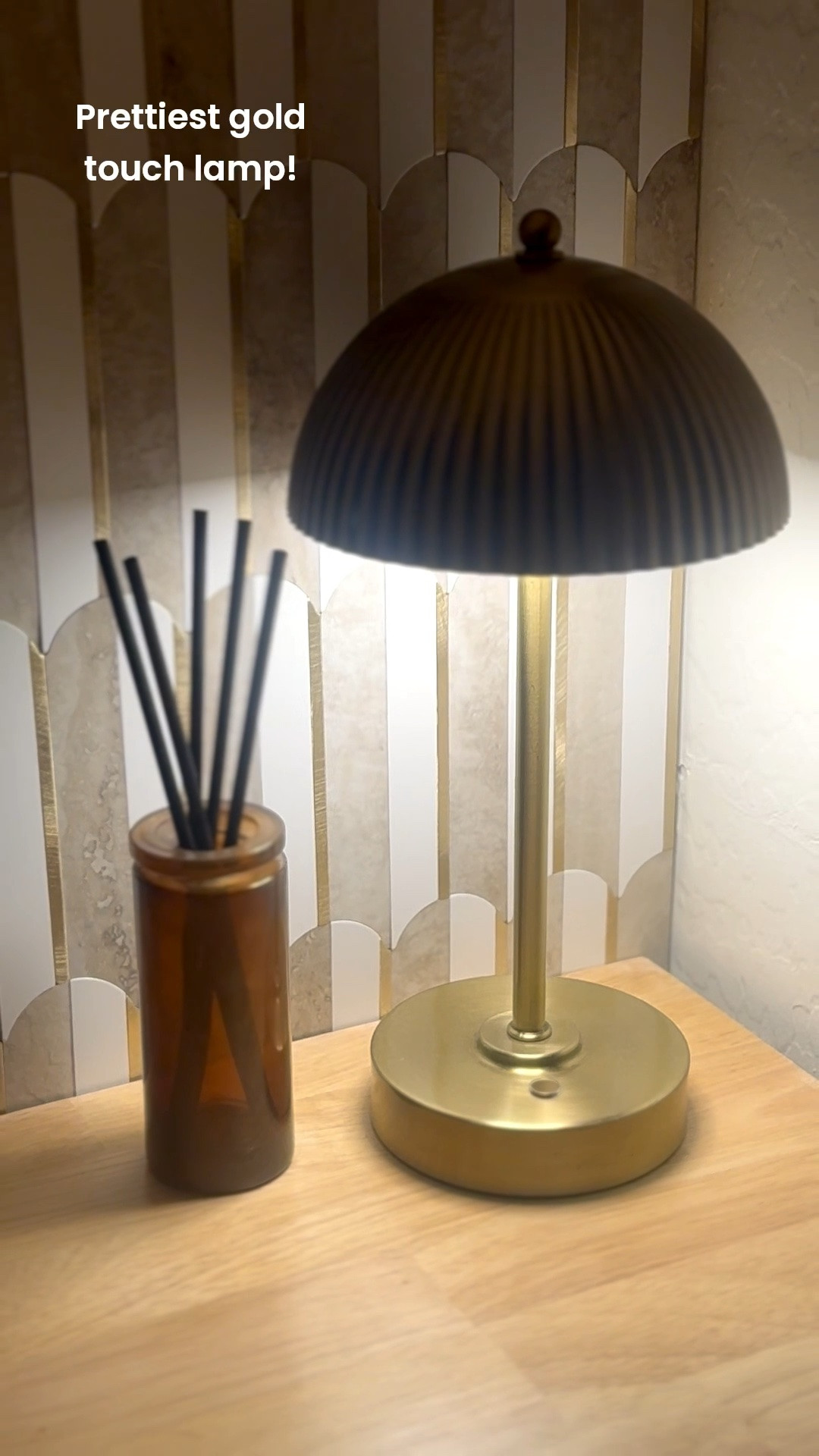 Cutest gold, touch lamp I put in the corner of our laundry room! 

Three dimmer settings and it’s rechargeable! Perfect for a countertop in your laundry room or kitchen! 

 #LTKSaleAlert #LTKmomlife