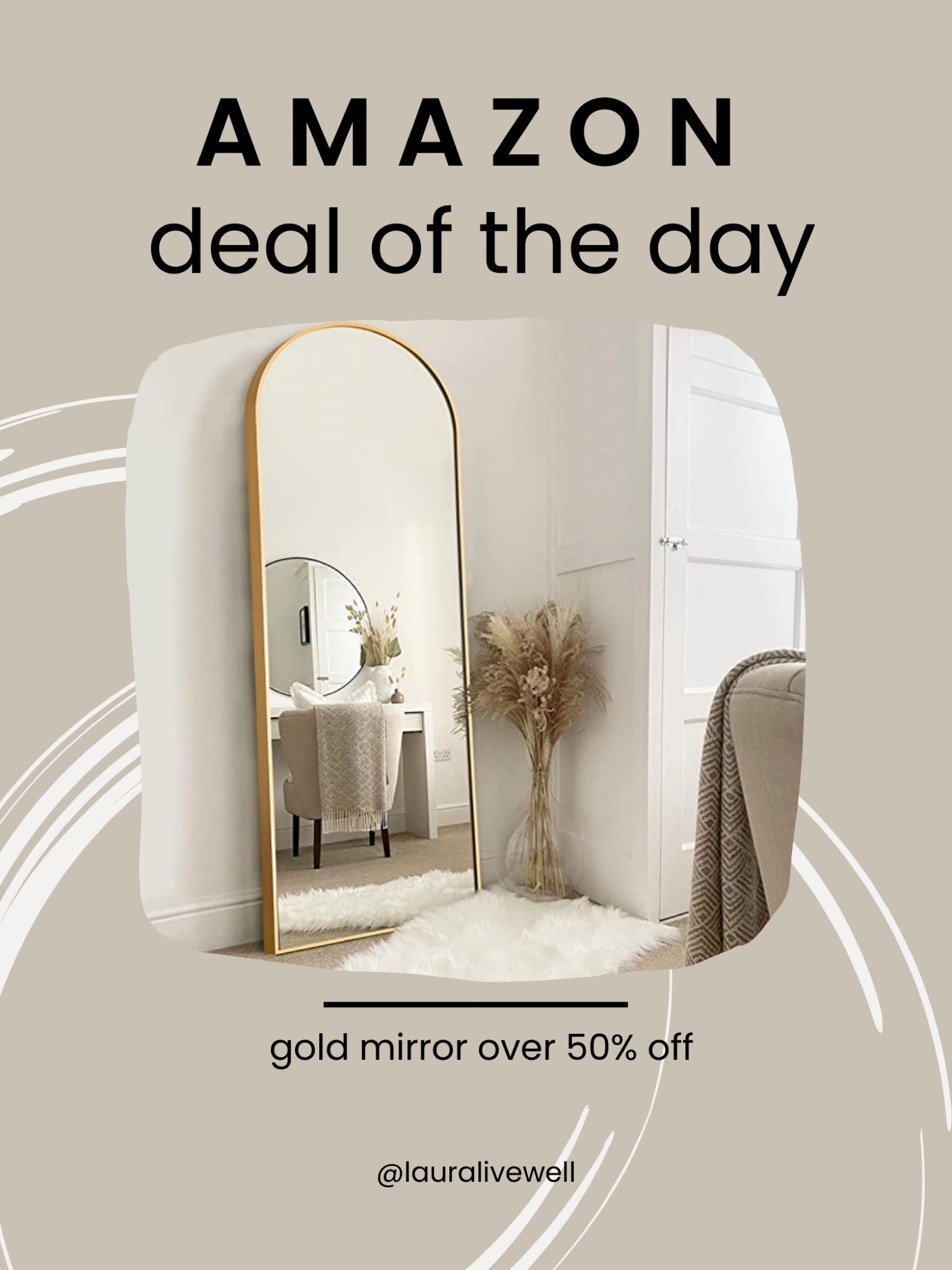 The most aesthetic gold mirror for your home over 50% off today 

#LTKsalealert #LTKhome #LTKunder100