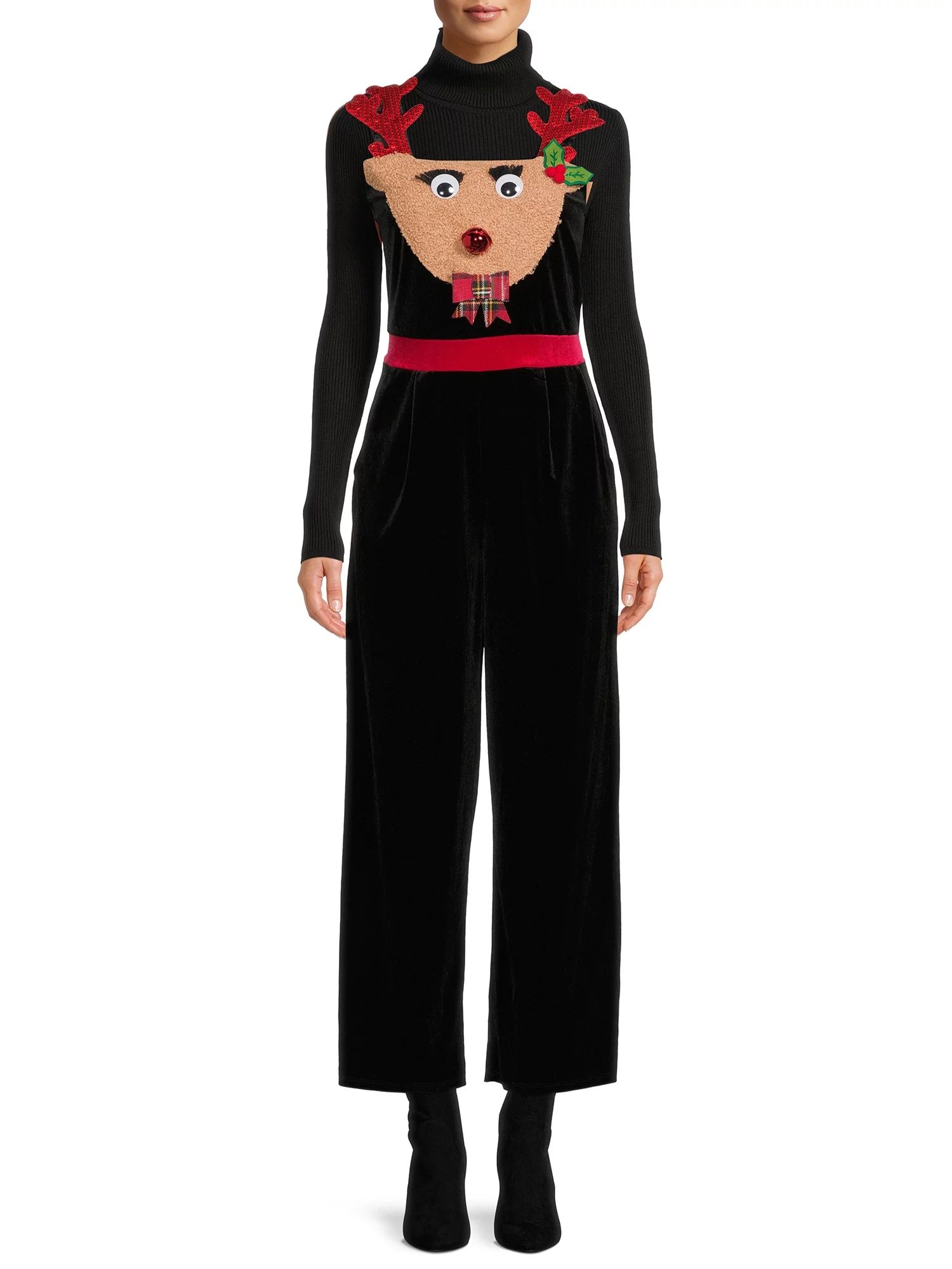 No Boundaries Juniors’ Christmas Jumpsuit - Walmart.com | Walmart (US)