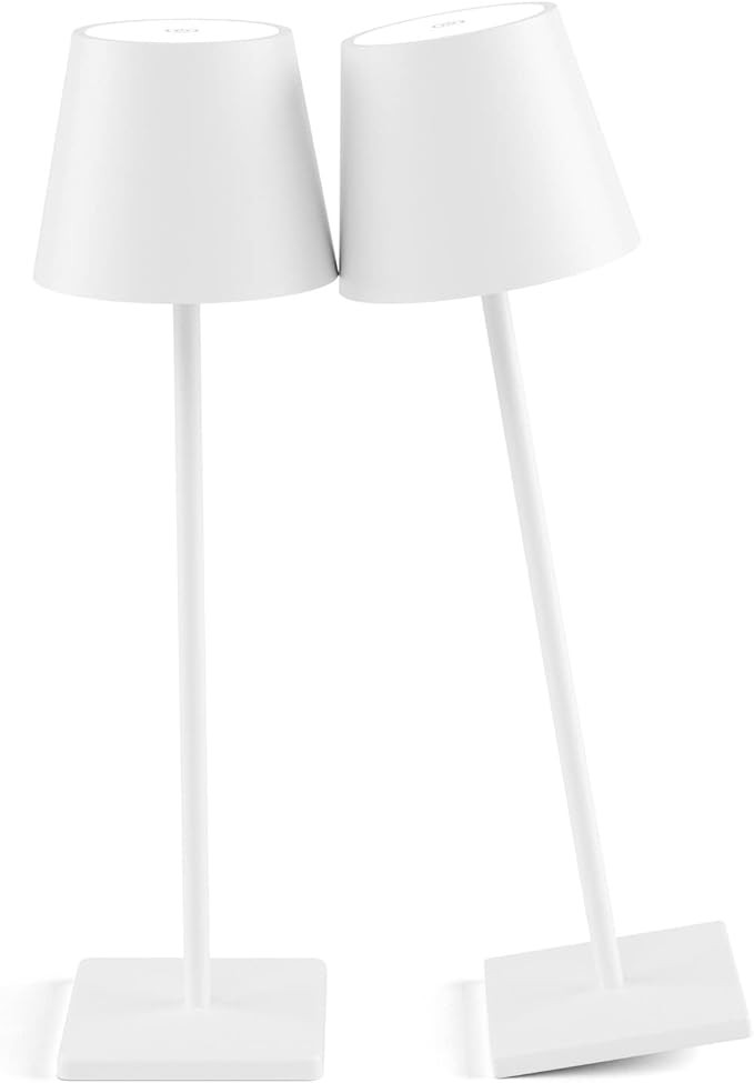 2 Packs Rechargeable LED Table Lamp,Outdoor Cordless Table Lamp Waterproof Portable, Stepless Dim... | Amazon (US)
