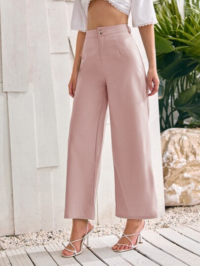 Solid Wide Leg Pants | SHEIN