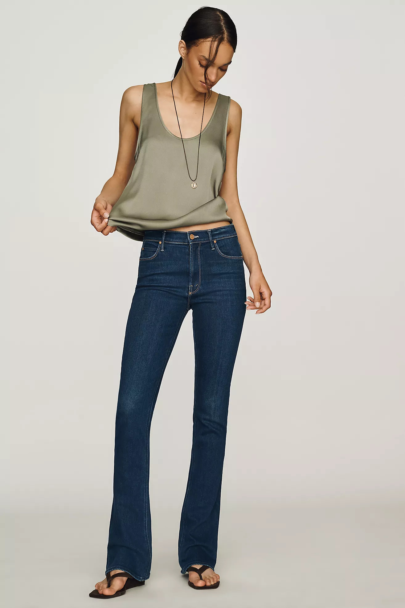 MOTHER Runaway Low-Rise Bootleg Jeans | Anthropologie (US)
