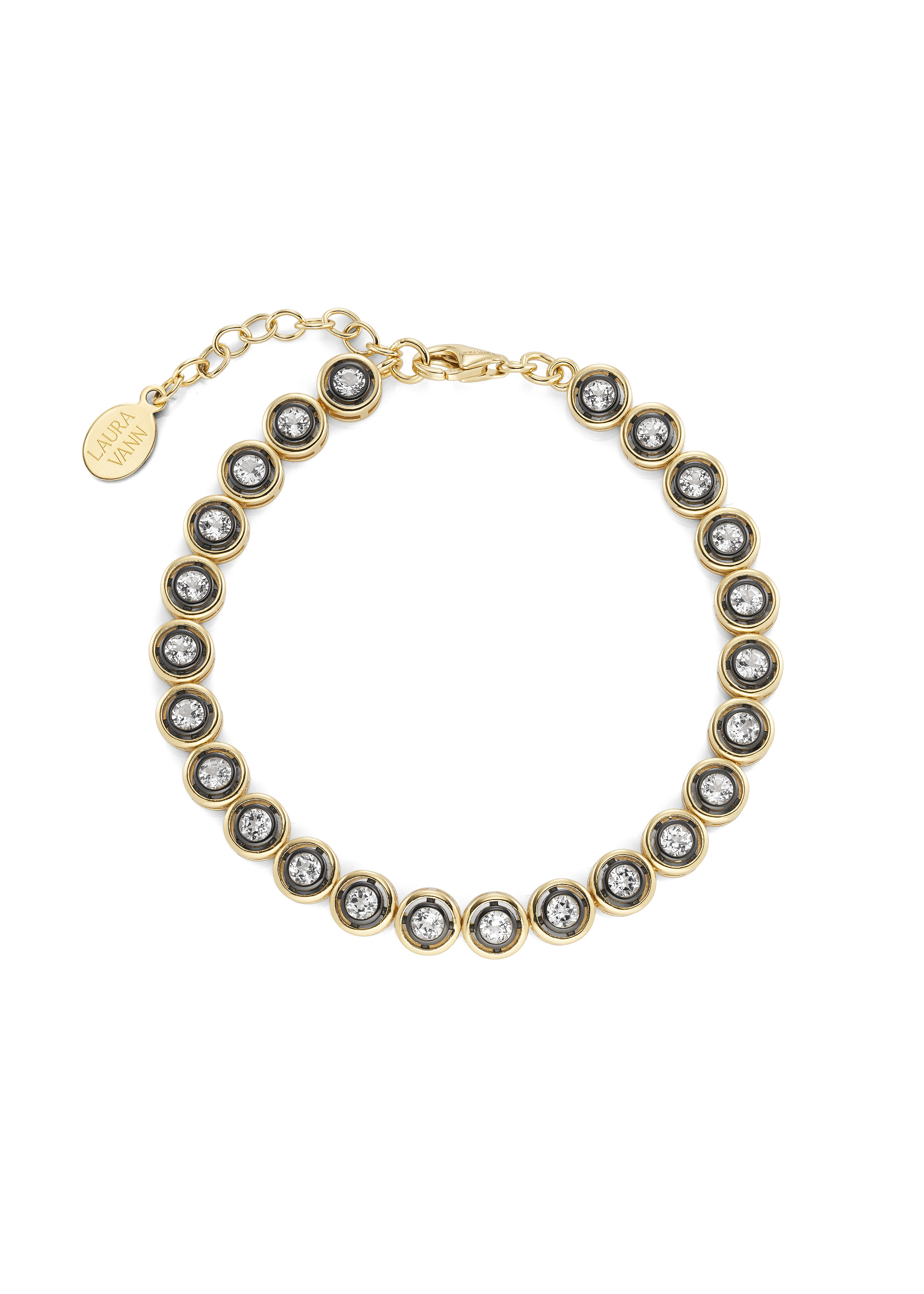 Cecily crystal-embellished 18kt gold-plated bracelet | Harvey Nichols