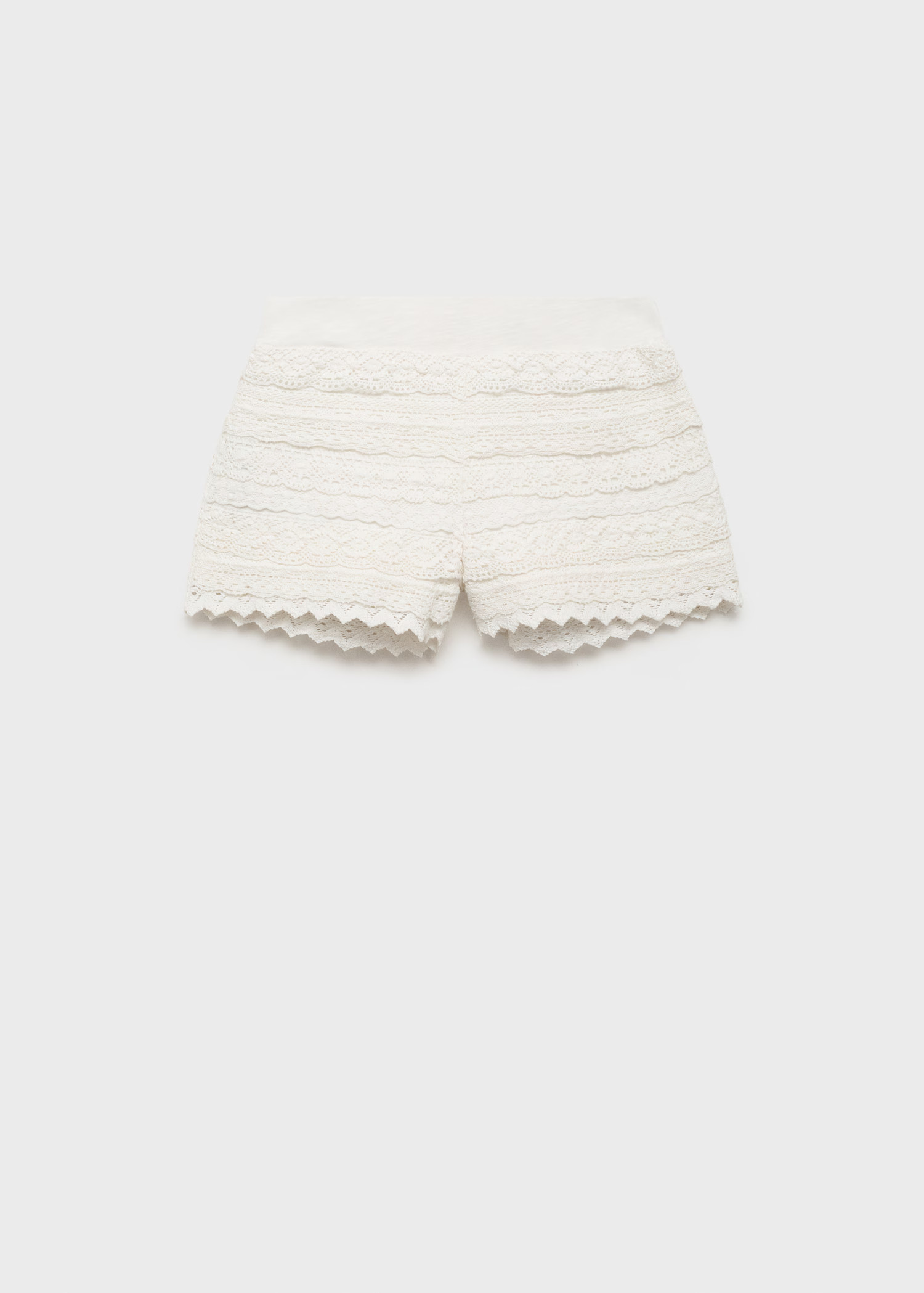 Crochet shorts with ruffles | Mango (US/MX/AU)