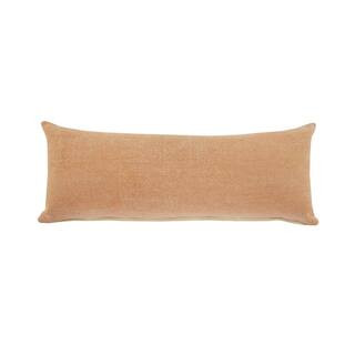 LR Home Butter Rum Brown Solid Cozy Poly-fill 14 in. x 36 in. Lumbar Throw Pillow-PILLO07673BUM12... | The Home Depot