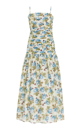 Raquel Floral Cotton-Silk Maxi Dress | Moda Operandi (Global)